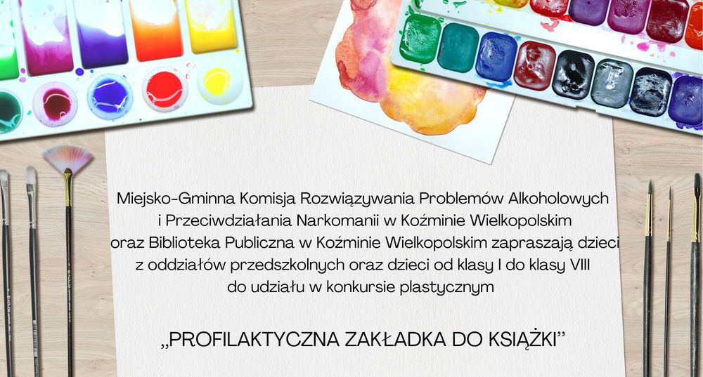 Konkurs plastyczny na zakładkę do książki 